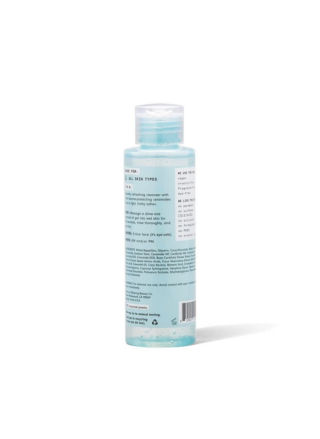 Versed Wash It Out Gel Face Cleanser - Mild, Non-Stripping Gentle Gel Facial Wash with Nourishing Rosewater and Moisturizing Ceramides - Vegan (4 fl oz)