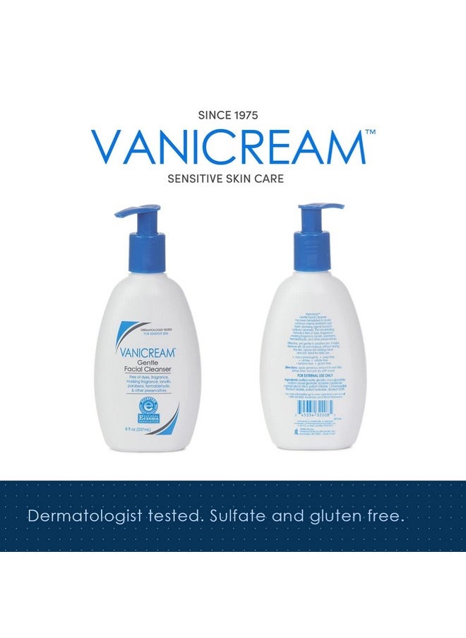 Vanicream Gentle Facial Cleanser, 8 Fl Oz (Pack of 2)