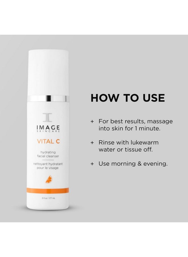 IMAGE Skincare, VITAL C Hydrating Facial Cleanser, Gentle Face Wash with Vitamin C, E and A, 6 fl oz