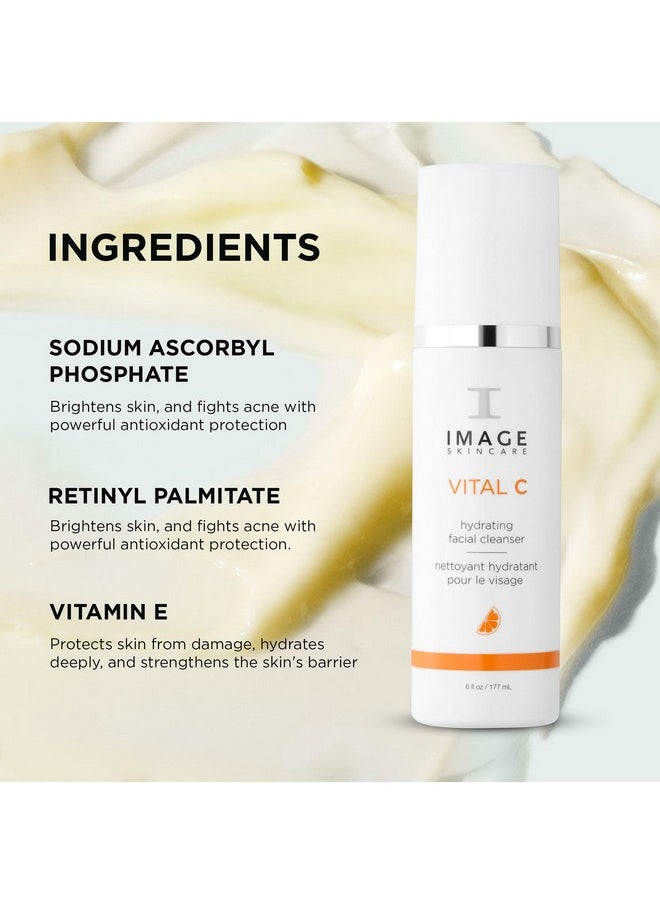 IMAGE Skincare, VITAL C Hydrating Facial Cleanser, Gentle Face Wash with Vitamin C, E and A, 6 fl oz