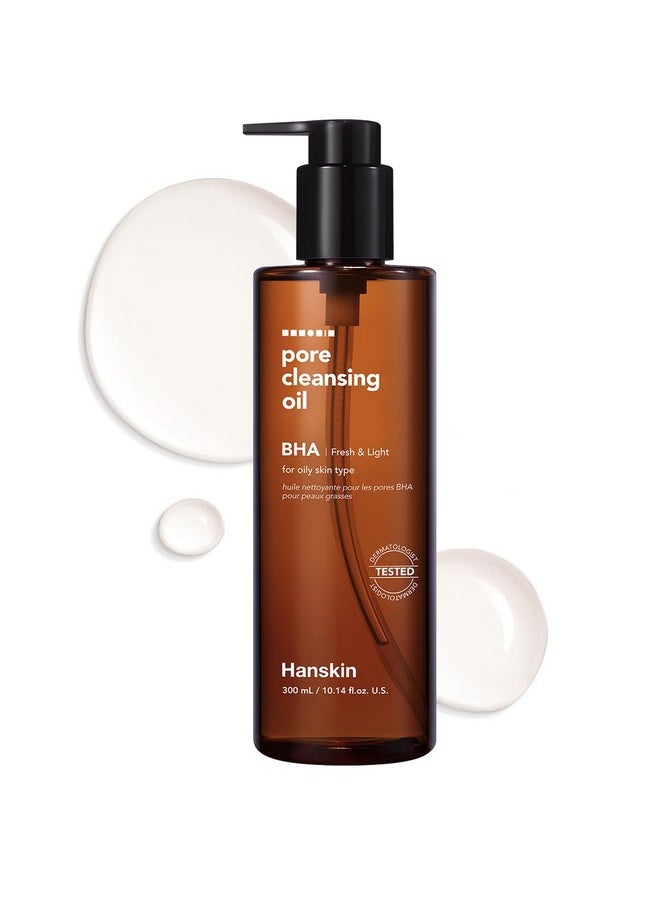 Hanskin BHA Pore Cleansing Oil, Gentle Blackhead Cleanser and Makeup Remover for Combination and Oily Skin, Korean Skincare [BHA/10.14 oz]