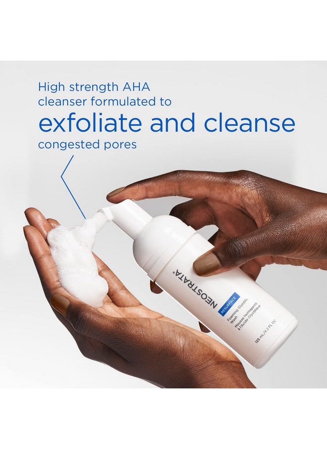 NEOSTRATA Foaming Glycolic Face Wash High Strength AHA Cleanser Soap-free, 4.2 fl. oz.