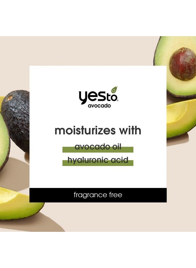 Yes To Avocado Fragrance Free Daily Cream Cleanser, Hydrating Face Wash That Removes Makeup & Impurities Leaving Skin Moisturized With Hyaluronic Acid & Glycerin, Natural Vegan & Cruelty Free, 4 Fl Oz