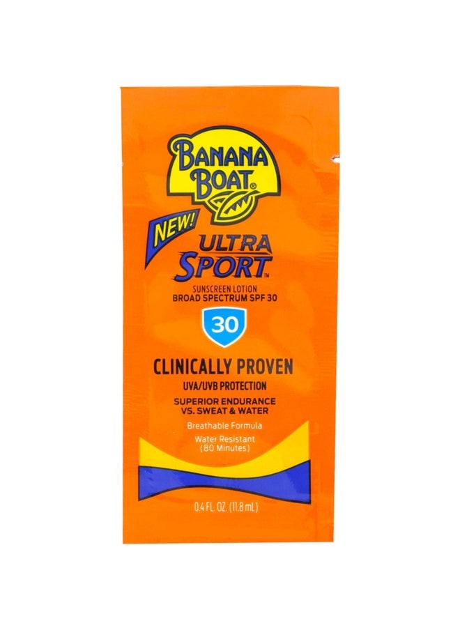Banana Boat Sport Sunscreen, SPF 30 Protection lotion, Travel Packets, 0.4 Fl Oz (Pack of 24)