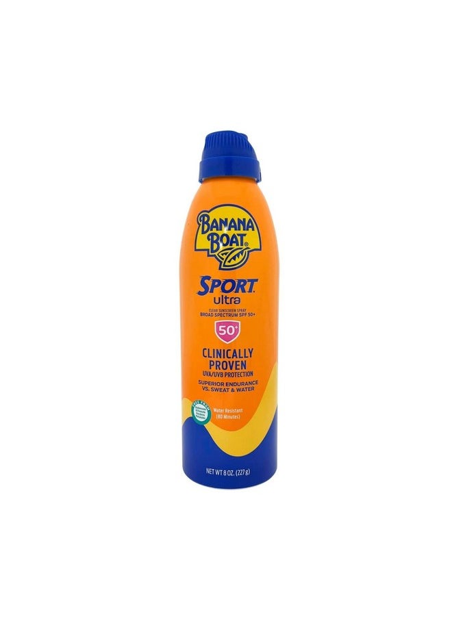 BANANA BOAT Sport Performance Continuous Spray Sunscreen For All Skin Type With Powerstay Technology, Spf 50+, 8 Ounces