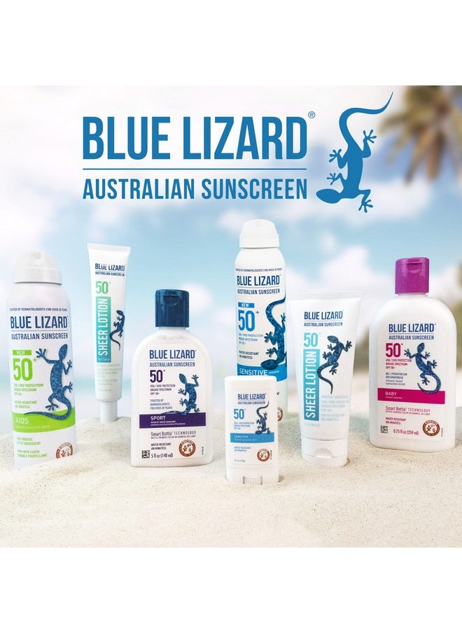 BLUE LIZARD Sport Mineral-Based Sunscreen Lotion - SPF 50+ - 3 oz