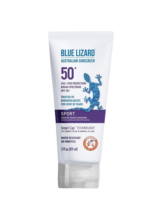 BLUE LIZARD Sport Mineral-Based Sunscreen Lotion - SPF 50+ - 3 oz