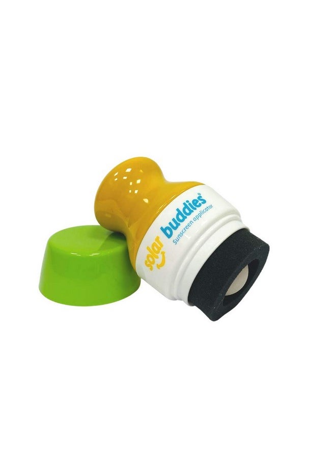Solar Buddies Sunscreen Applicator - Single Green - BPA-Free Refillable Roll on Sponge Sunscreen, Suncream & Lotion Applicator For Kids, Adults & Families - Holds 3.4fl oz, Perfect Size for Travel