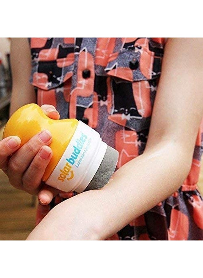 Solar Buddies Sunscreen Applicator - Single Green - BPA-Free Refillable Roll on Sponge Sunscreen, Suncream & Lotion Applicator For Kids, Adults & Families - Holds 3.4fl oz, Perfect Size for Travel