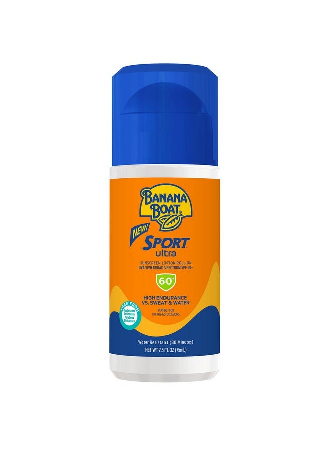 Banana Boat Sport Ultra SPF 60 Roll On Sunscreen, 2.5oz | Sunscreen Roller, Travel Size Sunscreen, Oxybenzone Free Sunscreen, SPF 60 Sunscreen Roll On, Water Resistant Sunscreen, 2.5oz
