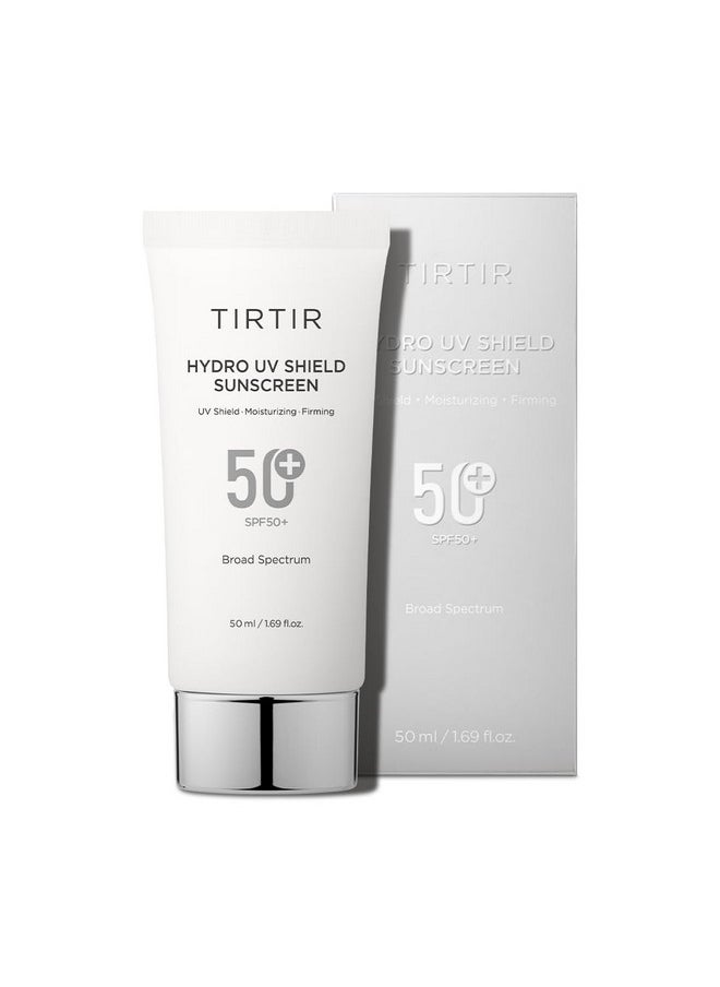 TIRTIR Hydro UV Shield Sunscreen | SPF 50+ UVA/UVB Protection, Lightweight, No White Cast, Non-greasy, Korean Sunscreen, 1.69 Fl Oz (Pack of 1)