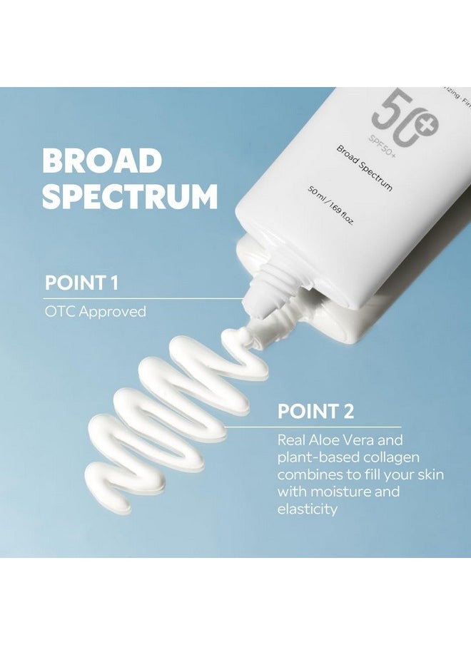 TIRTIR Hydro UV Shield Sunscreen | SPF 50+ UVA/UVB Protection, Lightweight, No White Cast, Non-greasy, Korean Sunscreen, 1.69 Fl Oz (Pack of 1)