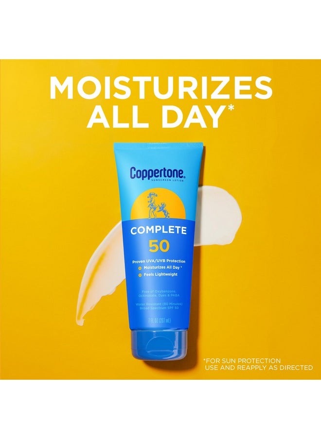 Coppertone Complete Sunscreen Lotion, SPF 50 Sunscreen, 7 Oz
