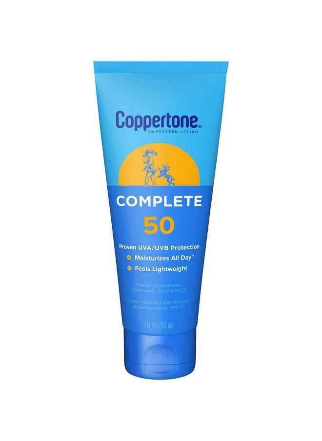 Coppertone Complete Sunscreen Lotion, SPF 50 Sunscreen, 7 Oz