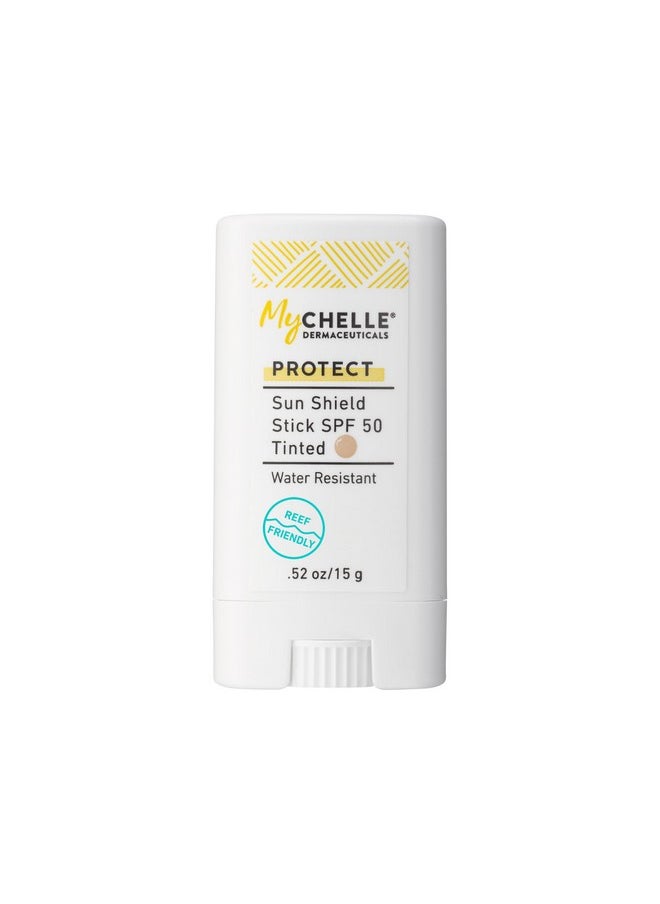 MyCHELLE Sun Shield Stick SPF 50 Tinted - Mineral Reef Safe Sunscreen for Face