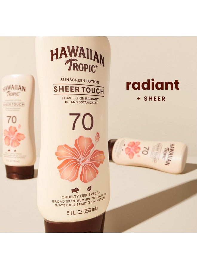 Hawaiian Tropic Sheer Touch Ultra Radiance Lotion Sunscreen SPF 70, 8oz | Hawaiian Tropic Sunscreen SPF 70, Sunblock, Broad Spectrum Sunscreen, Oxybenzone Free Sunscreen, Body Sunscreen, 8oz