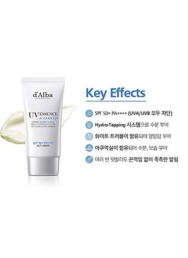 d'Alba Piedmont [ORIGINAL] UV Essence Sunscreen for Face SPF 50+ Face Moisturizer Ultra Violet Protection White Truffle Sun Cream Hydrate Skin and Decrease Wrinkles