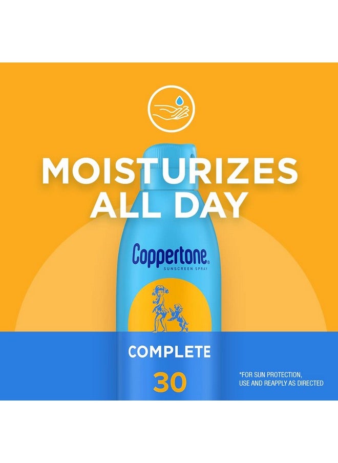 Coppertone Complete Sunscreen Spray, SPF 30 Spray Sunscreen, 5.5 Oz