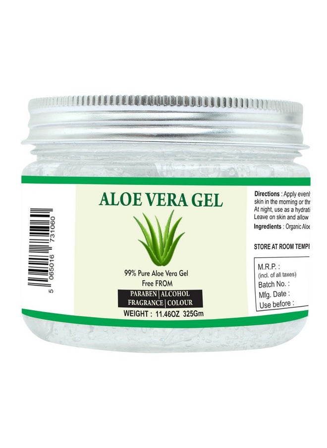 Raslok Aloe Vera Gel | 100% Pure Natural Aloe Gel | For Moisturizing Face Skin & Hair Care,Durable Moisturizing Hydrating Soothing | Non-Sticky (11.46 oz)