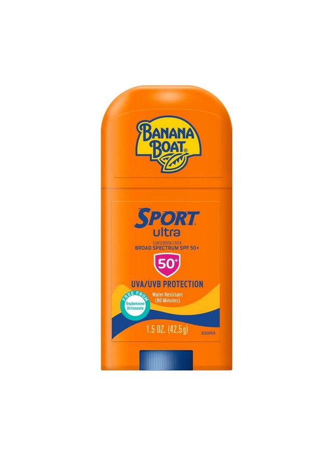 Banana Boat Sport Ultra Sunscreen Stick SPF 50, 1.5oz | Travel Sunscreen, Mini Sunscreen, SPF Stick Sunscreen, Oxybenzone Free Sunscreen, 1.5oz