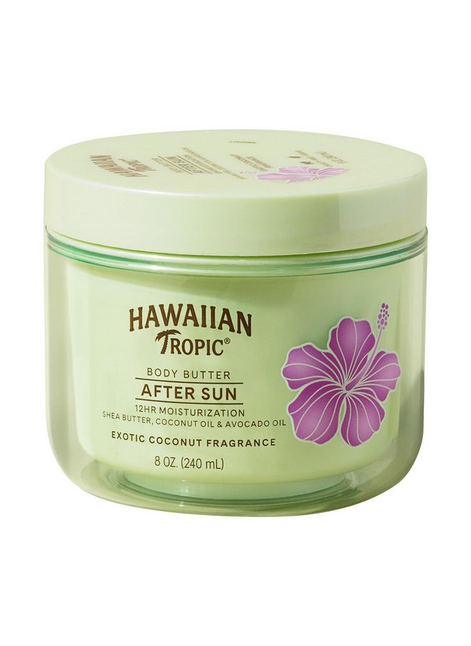 Hawaiian Tropic After Sun Body Butter with Coconut Oil, 8oz | After Sun Lotion, Stocking Stuffers for Adults, Christmas Gifts, Winter & Beach Vacation Essentials, Moisturizing Body Lotion, 8oz