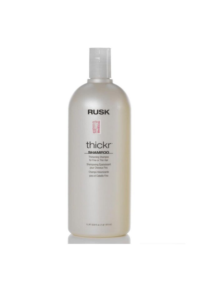 RUSK Designer Collection Thickr Thickening Shampoo, Plumps Up the Cuticle to Increase Strength, Lift and Texture, Leaves Hair with Soft and Manageable 33.8 Fl Oz (Pack of 1)