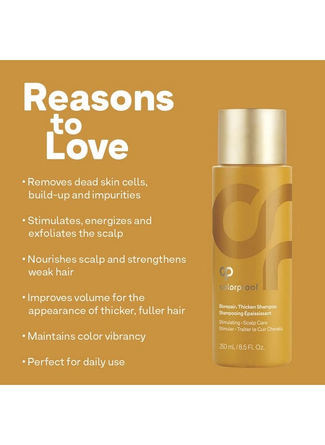 ColorProof Evolved Color Care Biorepair Thicken Shampoo, 8.5 Fl. Oz. for Thinning Color-Treated Hair, Nourishes & Stimulates Hair & Scalp, Thicker, Fuller Looking Hair, Sulfate-Free, Vegan