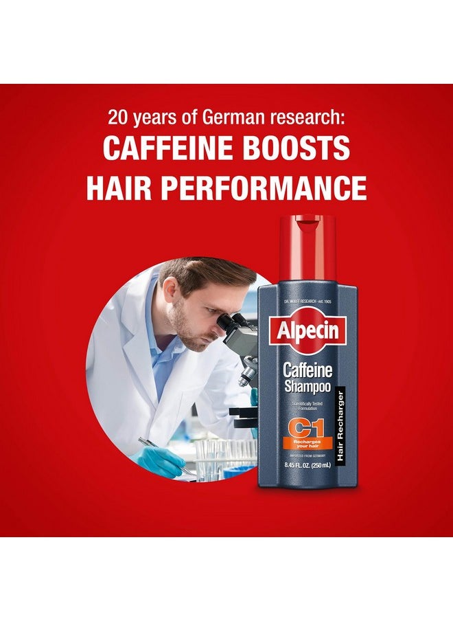 Alpecin C1 Caffeine Shampoo 12.68 fl oz, Hair Performance Enhancer Promotes Natural Hair Growth and Thickness, Energizes Hair and Scalp, Leaves Hair Feeling Stronger