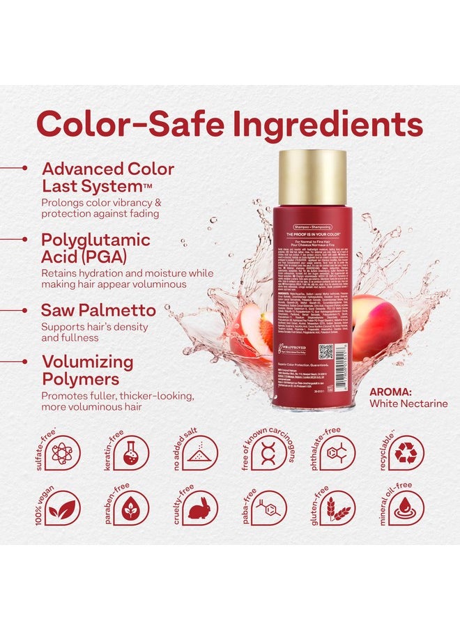Colorproof Volume Shampoo for Women 8.5 Fl. Oz. Volume Shampoo, White Nectarine Scent, Sulfate Free Shampoo