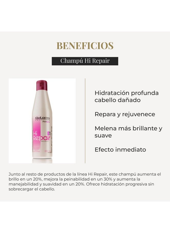 Salerm Cosmetics 01 Hi Repair Shampoo, 9 Ounce