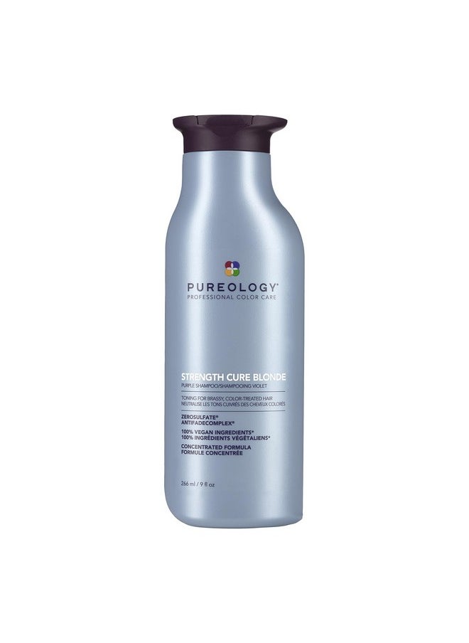 Pureology Strength Cure Blonde Purple Shampoo for Blonde & Lightened Color-Treated Hair, 9 Fl Oz