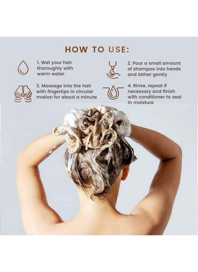 MGA Vegan Hair Shampoo - Organic Formula for All Types of Hair | With Natural Herbal Scent for Men & Women | Parabens Silicone & Sulfate Free Dandruff Shampoo Provides Frizz control | 8.8 Fluid Ounce