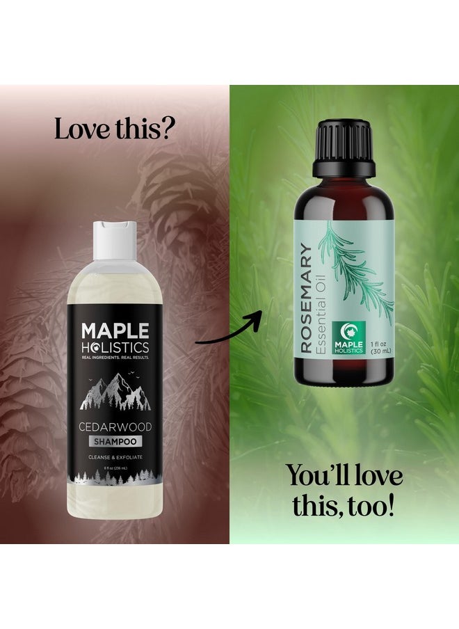 Cleansing Shampoo for Dry Scalp Care - Cedarwood and Rosemary Shampoo for Men and Flaky Scalp Moisturizer with Tea Tree Oil for Oily Scalp - Deep Clarifying Shampoo for Build Up with Rosemary Oil