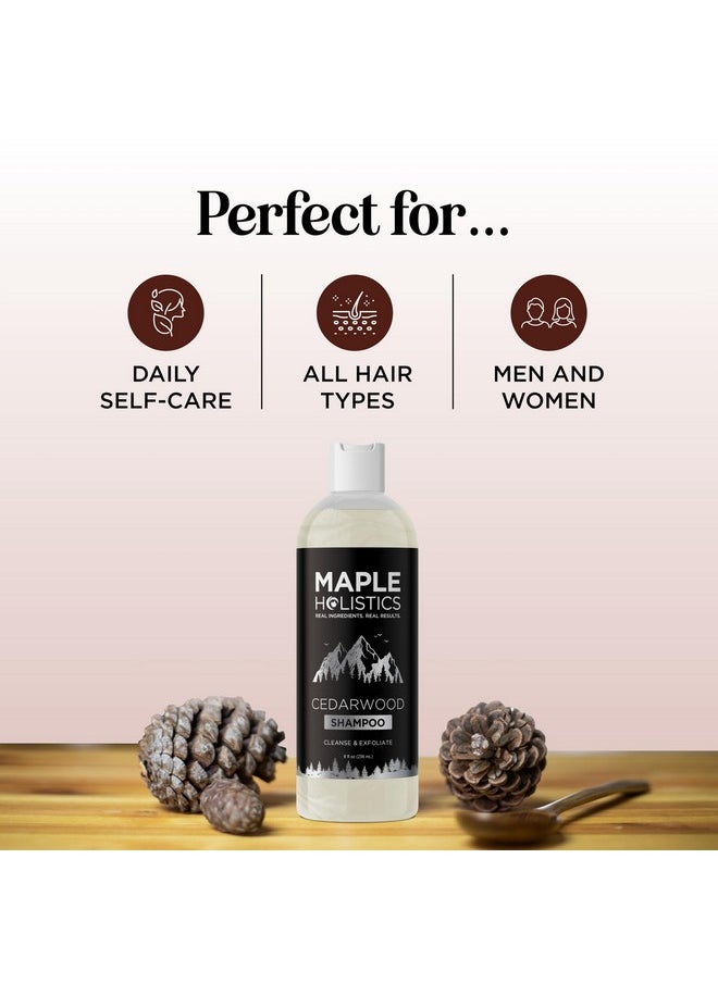 Cleansing Shampoo for Dry Scalp Care - Cedarwood and Rosemary Shampoo for Men and Flaky Scalp Moisturizer with Tea Tree Oil for Oily Scalp - Deep Clarifying Shampoo for Build Up with Rosemary Oil