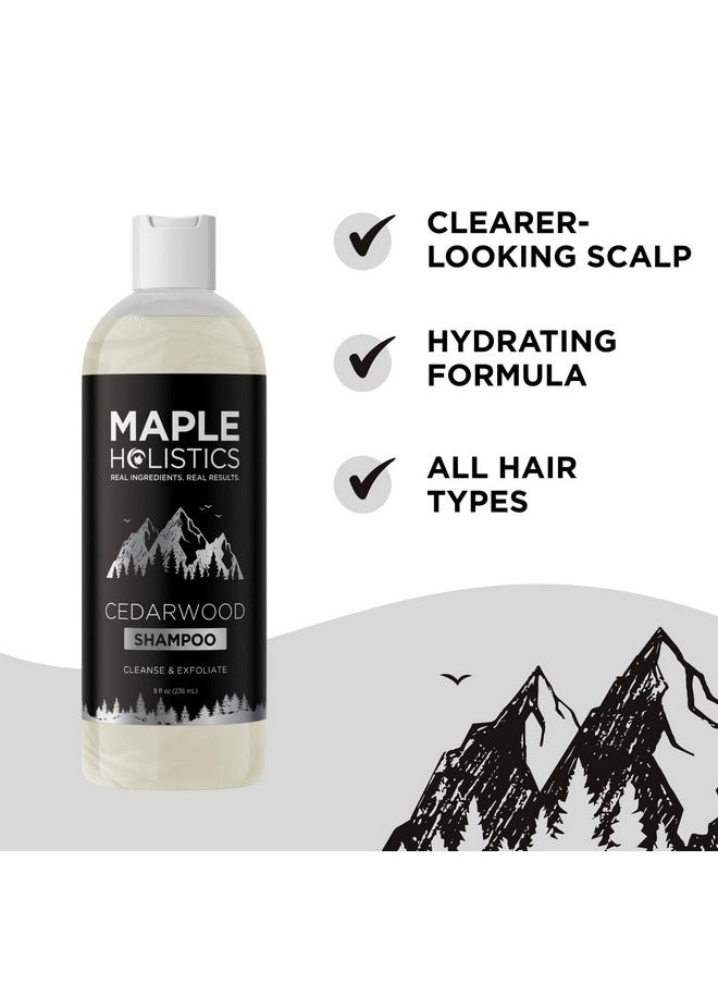 Cleansing Shampoo for Dry Scalp Care - Cedarwood and Rosemary Shampoo for Men and Flaky Scalp Moisturizer with Tea Tree Oil for Oily Scalp - Deep Clarifying Shampoo for Build Up with Rosemary Oil