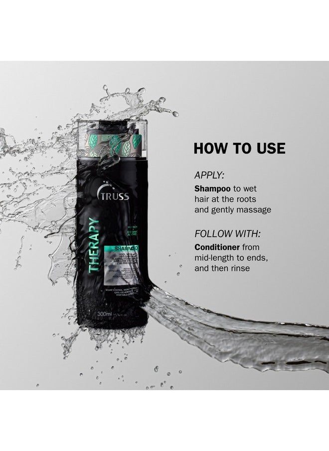 TRUSS Therapy Shampoo - Anti Dandruff Shampoo + Dry Scalp Treatment - Help Prevent Hair Loss and Reduce Oiliness While Protecting Against Dandruff and Allergies (300 ml)