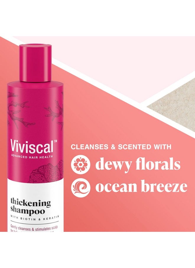 Viviscal Thickening Shampoo, Formulated With Biotin And Keratin, Fortified With Marine Collagen And Seaweed Extract, Strengthens And Reduces Breakage, Healthier Looking Hair 250ml (8.45 fl. oz.)