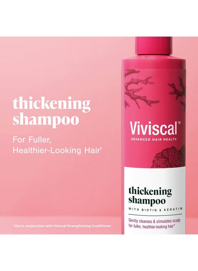Viviscal Thickening Shampoo, Formulated With Biotin And Keratin, Fortified With Marine Collagen And Seaweed Extract, Strengthens And Reduces Breakage, Healthier Looking Hair 250ml (8.45 fl. oz.)