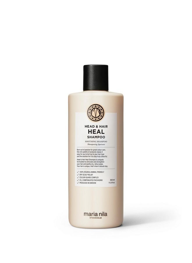 Maria Nila Head & Hair Heal, Shampoo 11.8 Fl Oz, Soothing Aloe Vera for dry & itchy scalps, 100% Vegan & Sulfate/Paraben free