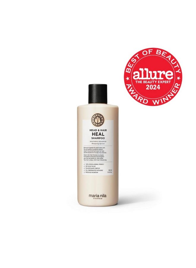 Maria Nila Head & Hair Heal, Shampoo 11.8 Fl Oz, Soothing Aloe Vera for dry & itchy scalps, 100% Vegan & Sulfate/Paraben free
