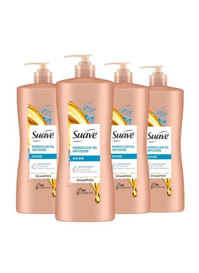 Suave Professionals Shine Shampoo Moroccan Infusion 28 Oz(Pack of 4)