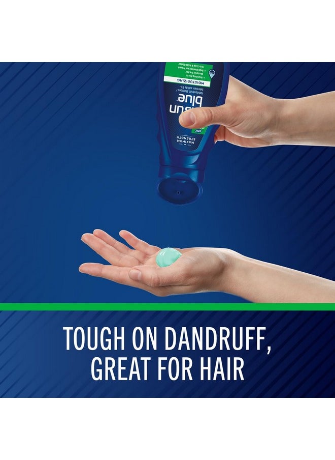 Selsun Blue Moisturizing Antidandruff Shampoo, Maximum Strength Scalp Treatment With Selenium Sulfide, 11 fl. oz.
