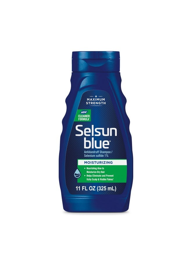 Selsun Blue Moisturizing Antidandruff Shampoo, Maximum Strength Scalp Treatment With Selenium Sulfide, 11 fl. oz.