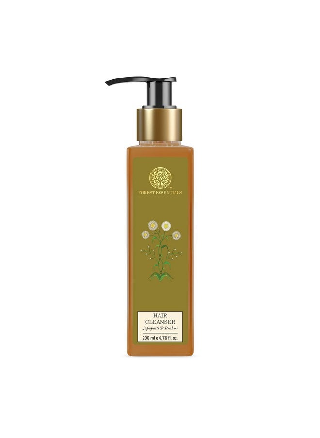 Forest Essentials Hair Cleanser Japapatti & Brahmi | Ayurvedic Natural Shampoo | For Dry Frizzy & Chemically Treated Hair | Sulphate & Paraben Free,200 grams