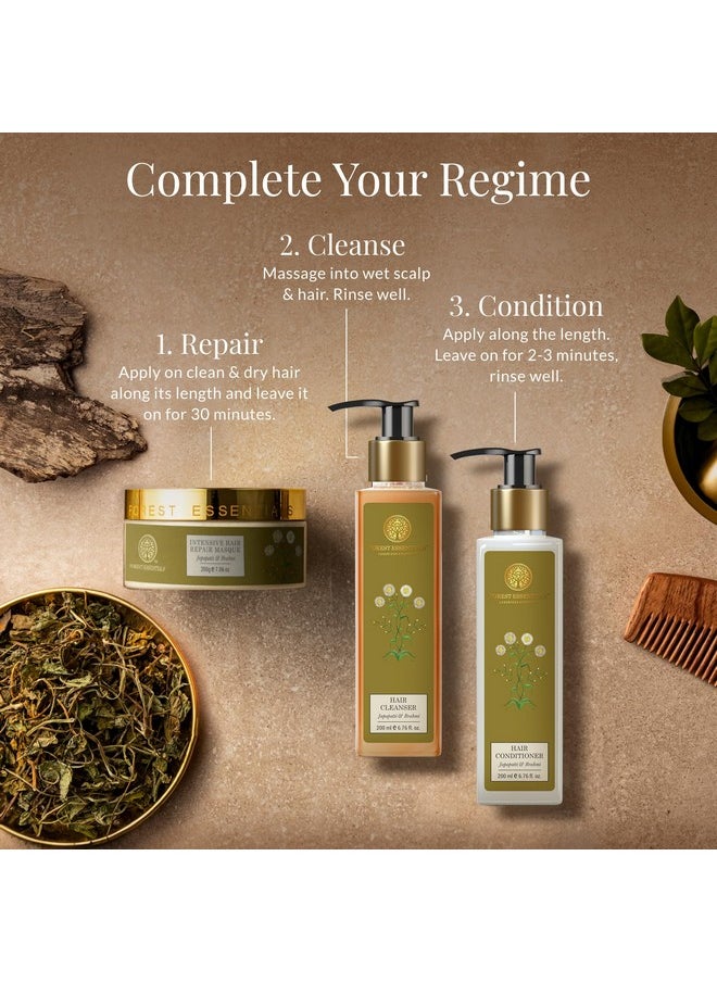 Forest Essentials Hair Cleanser Japapatti & Brahmi | Ayurvedic Natural Shampoo | For Dry Frizzy & Chemically Treated Hair | Sulphate & Paraben Free,200 grams
