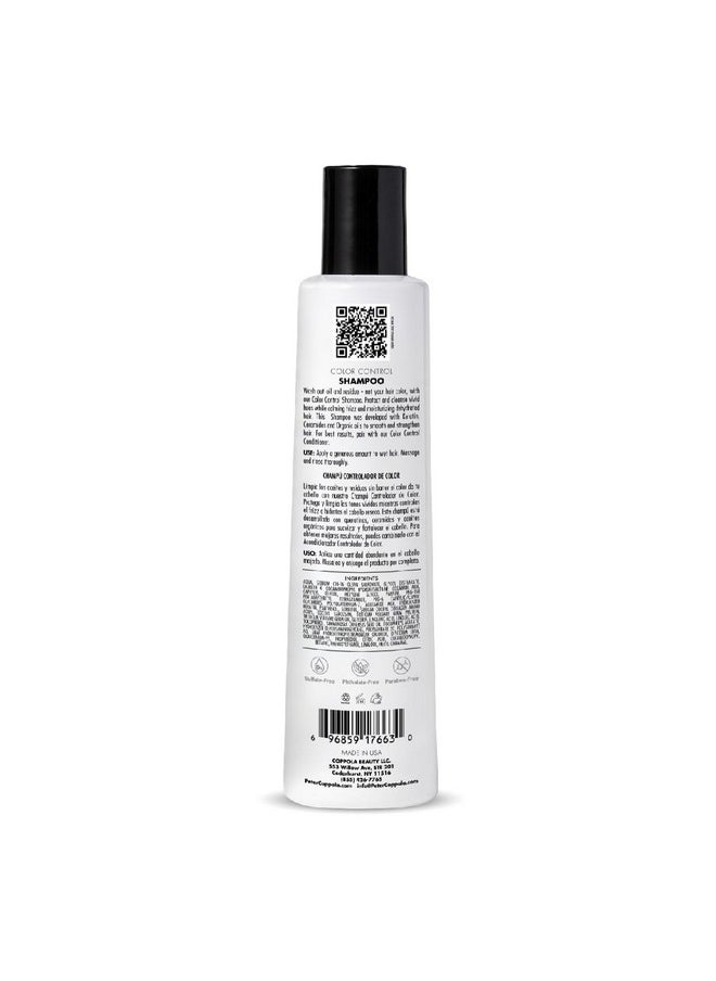 PETER COPPOLA Color Control Sulfate-Free Shampoo - Gentle Cleansing, Color Safe Shampoo, Long Lasting Color Vibrancy For Keratin Smooth, Color-Treated Hair (12 Fl Oz)