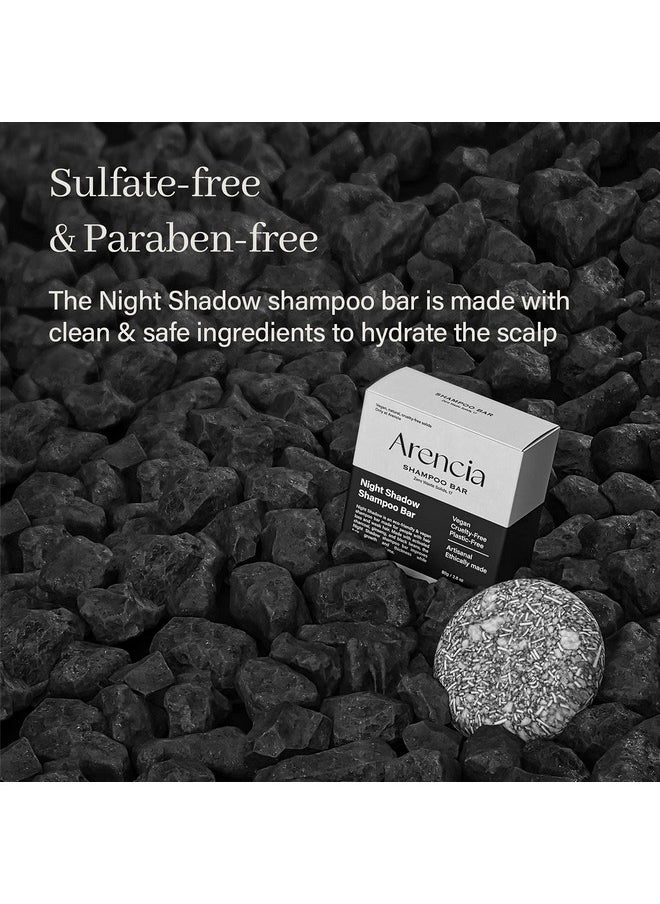 ARENCIA Night Shadow Biotin Shampoo Bar for Regrowth & Hair loss, Darkening, Gray Hair | Strengthening & Volumizing | Normal to Oily Hair | Vegan, Natural, pH balanced, Sulfate free