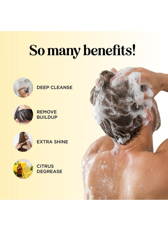 Sulfate Free Shampoo for Oily Hair - Lemon Sage Clarifying Shampoo for Build Up and Oily Scalp Care with Rosemary Essential Oil - Deep Cleansing Rosemary Shampoo for Greasy Hair and Product Build Up