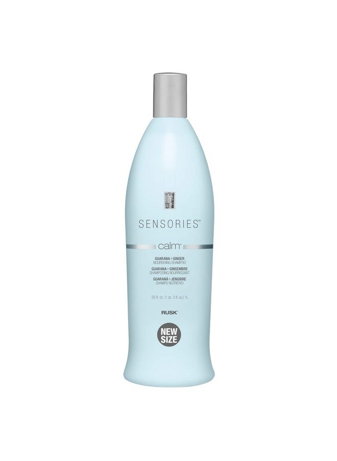 RUSK. Sensories Calm Guarana and Ginger Nourishing Shampoo, 35 Oz, A Nourishing Shampoo Formulated with Guarana and Ginger Extract to Add Shine and Maintain Moisture
