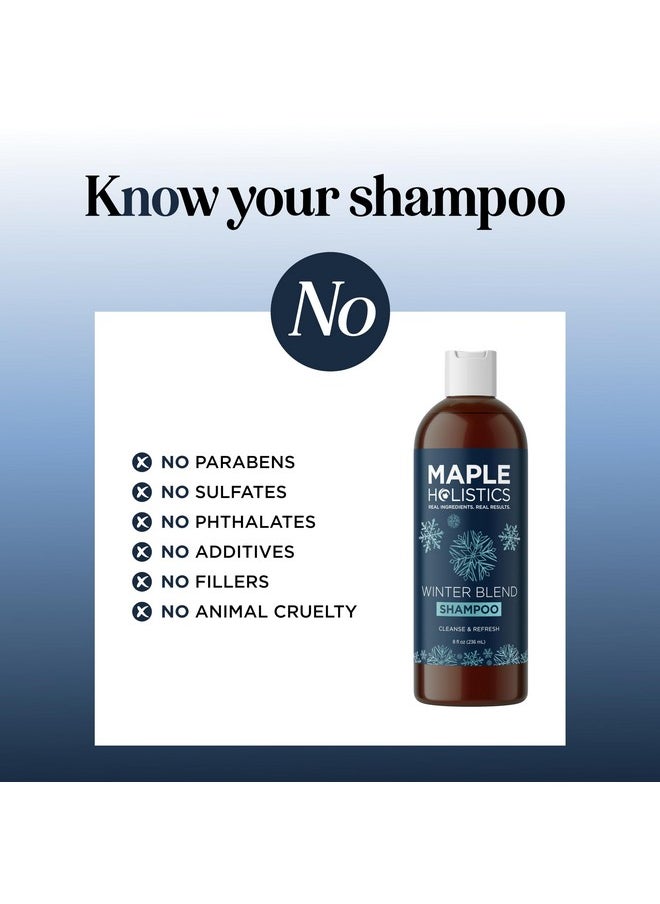 Sulfate Free Hard Water Shampoo - Deep Clarifying Shampoo for Build Up of Product and Minerals with Five Cleansing Mint Essential Oils for Replenishing Hydration and Hair Shine - Vegan & Cruelty Free